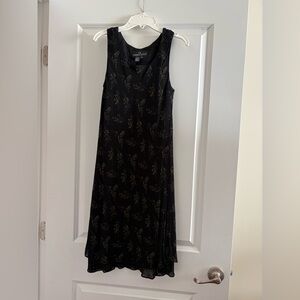 Carole Little Black and Gold Floral Maxi Dress